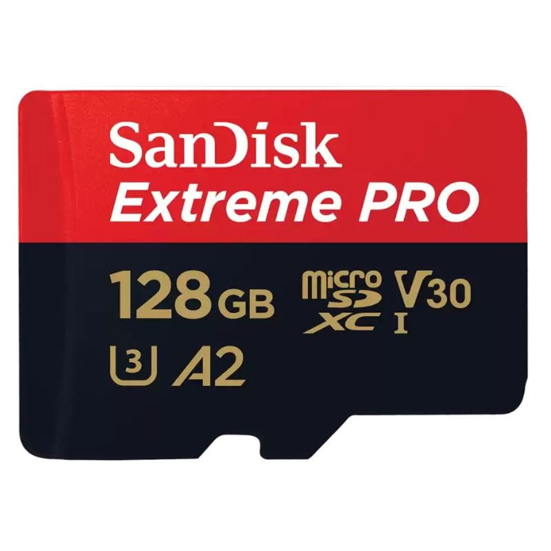 SanDisk Extreme PRO UHS-I 128 GB U3 V30 A2 SDXC Negro / Rojo - Tarjeta microSD - Ítem