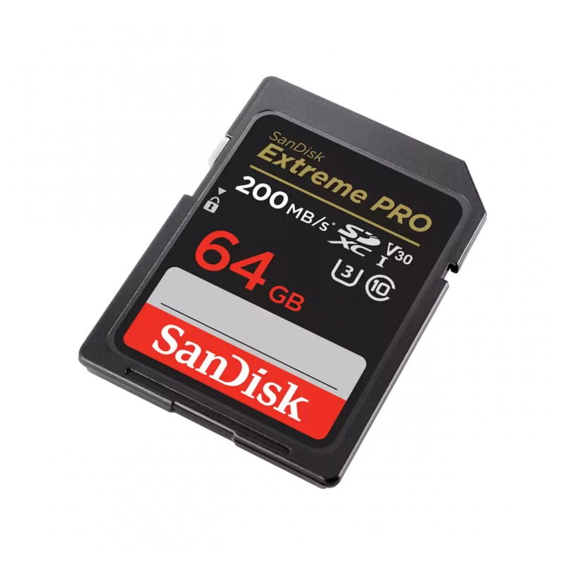 SanDisk Extreme PRO UHS-I 64 GB Classe 10 U3 V30 Preto / Vermelho - Cartão SD - Item1