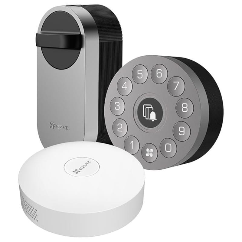 EZVIZ CS-DL01S + DL01CP + A3-BK Gris - Kit de verrouillage intelligent avec clavier et interrupteur de liaison - Ítem