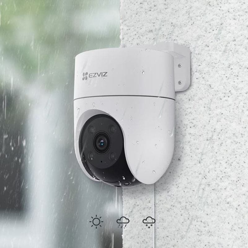 Imperméable de EZVIZ H8c 2K 2K Pan/Tilt Vision nocturne Audio bidirectionnel WiFi Blanc - Caméra de sécurité IP