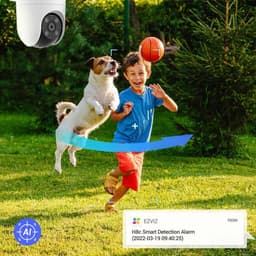 Détection de mouvement de EZVIZ H8c 2K 2K Pan/Tilt Vision nocturne Audio bidirectionnel WiFi Blanc - Caméra de sécurité IP