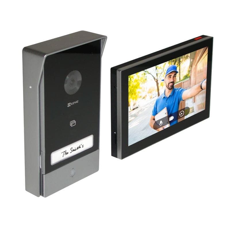 Adaptable EZVIZ HP7 2K Audio Bidirectionnel Argent - Interphone Vidéo