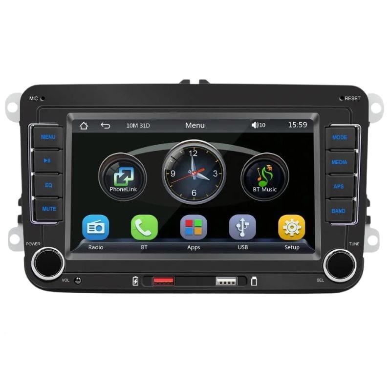 F9070C Bluetooth/Carplay/USB Preto - Rádio Automóvel 2 DIN - Item