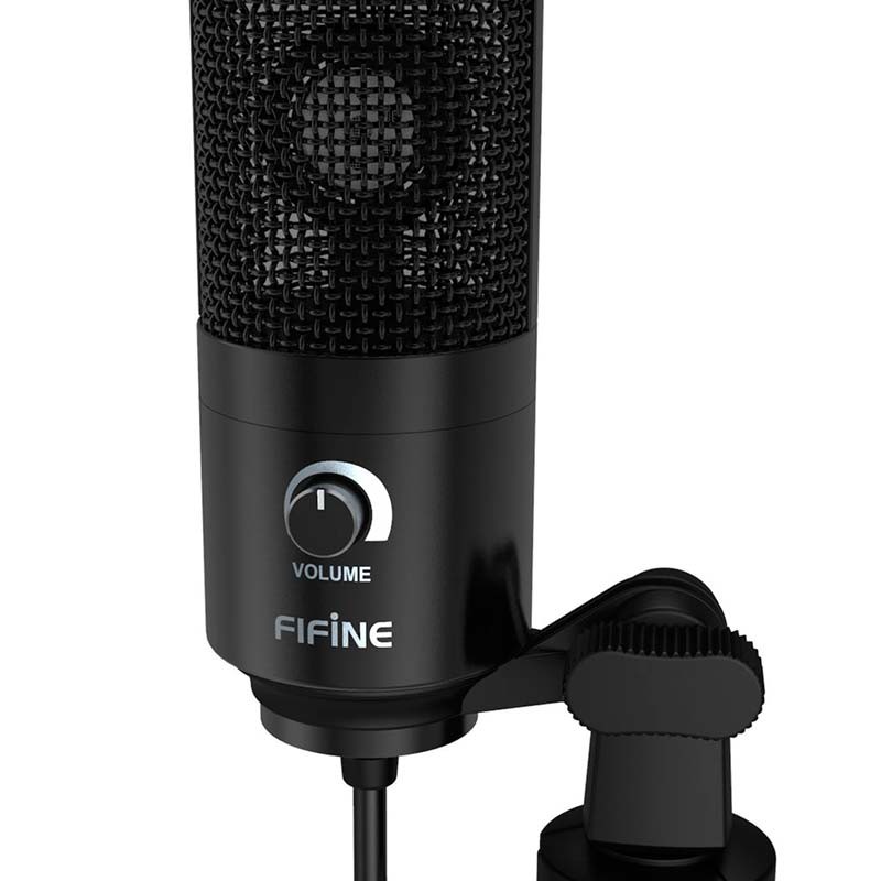 Fifine K669 Micrófono USB Negro para Grabación y Transmisión en PC - Ítem2
