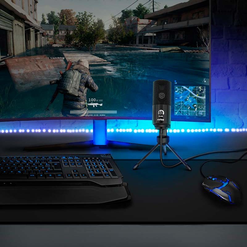 Fifine K669 Micrófono USB Negro para Grabación y Transmisión en PC - Ítem6