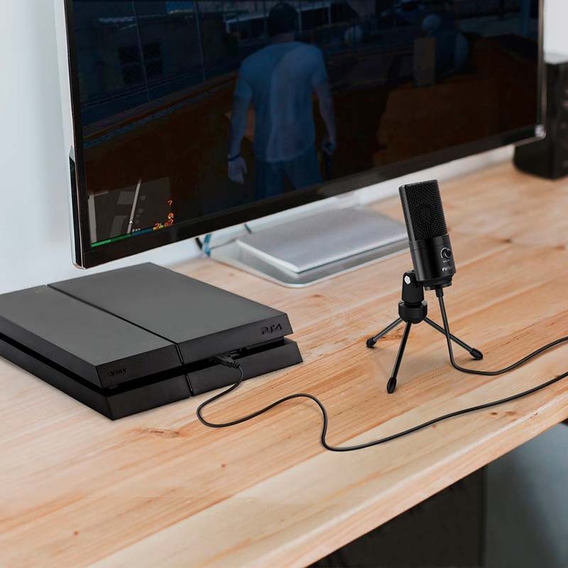 Fifine K669 Micrófono USB Negro para Grabación y Transmisión en PC - Ítem8