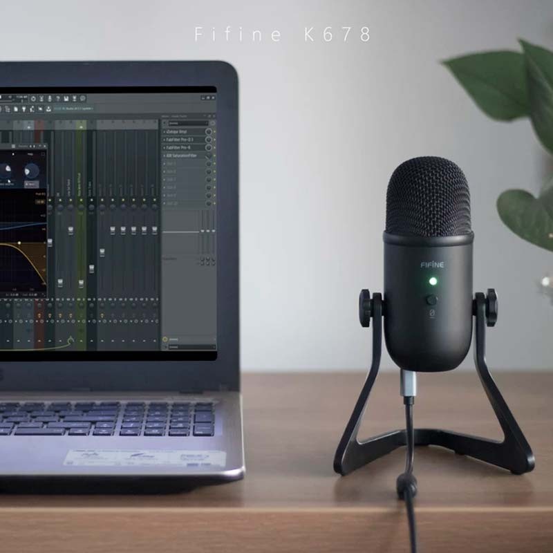 Fifine K678 Microphone USB Noir pour Enregistrement et Transmission sur PC - Ítem3