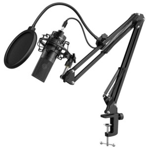 Fifine K780 Micrófono USB Negro para Grabación y Transmisión en PC
