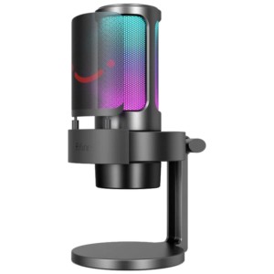 Fifine AmpliGame A8 RGB Micrófono USB Tipo C para Grabación y Transmisión en PC