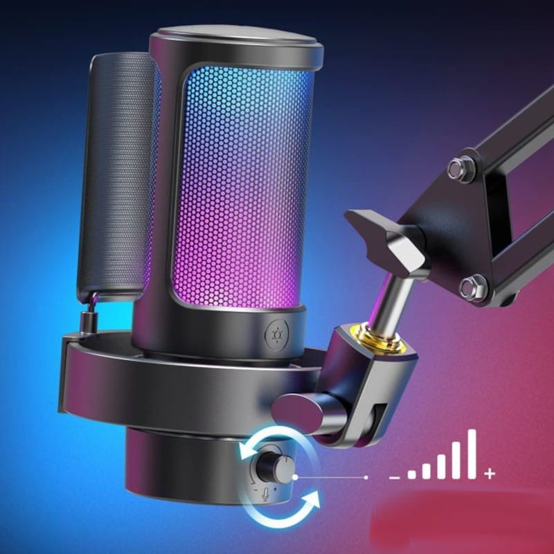 Fifine AmpliGame A8 RGB Microfone USB Tipo C para gravação e streaming no PC - Item3