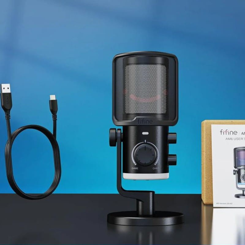 Fifine AmpliGame AM6 Negro - Micrófono USB para Grabación y Transmisión - Ítem2