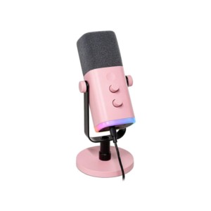 Fifine AmpliGame AM8 Microphone USB pour l'enregistrement et le streaming Rose