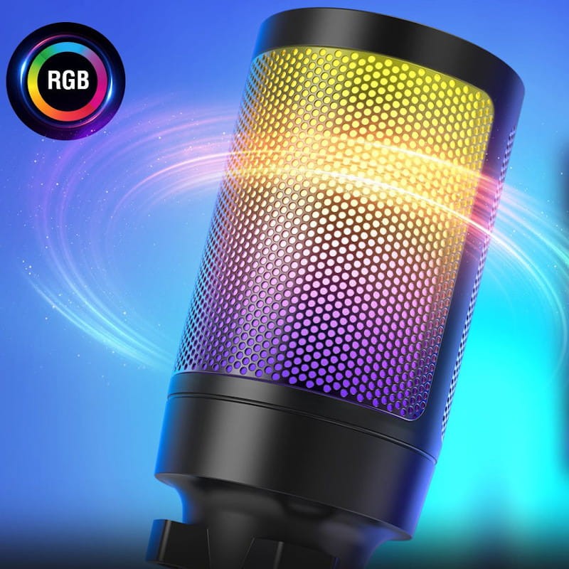 Fifine AmpliGame RGB Microfone USB para Gravação e Transmissão no PC - Item1