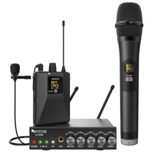 Fifine K036A Microfones de mão e de lapela sem fio