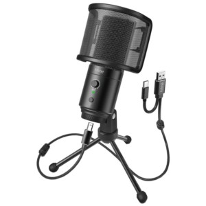 Fifine K683A Microphone USB pour Enregistrement et Diffusion sur PC et Mobile