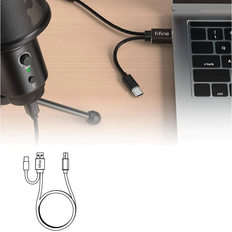 Fifine K683A Microphone USB pour Enregistrement et Diffusion sur PC et Mobile - Ítem3