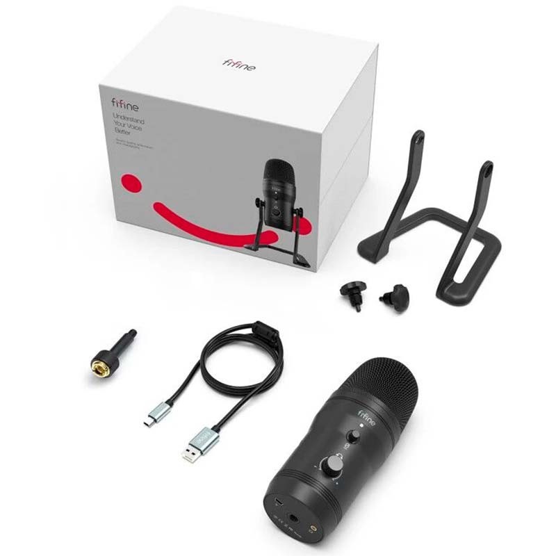 Fifine K690 Microfone USB Preto para Gravação e Transmissão em PC - Item3
