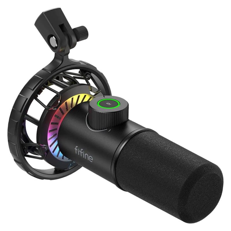 Fifine K658 RGB Microfone USB para Gravação e Transmissão no PC Preto - Item1