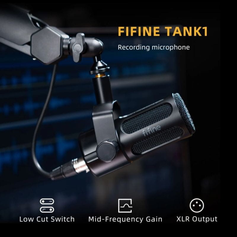 Fifine Tank1 RGB Micrófono XLR para Grabación y Transmisión en PC Negro - Ítem4
