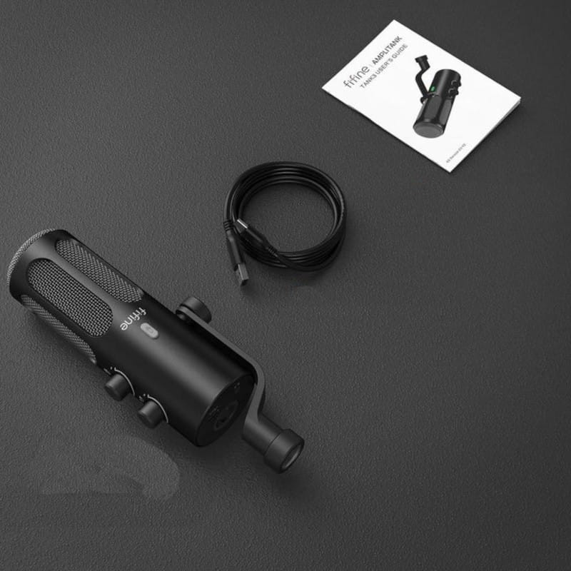 Fifine Tank3 RGB Preto - Microfone USB para Gravação e Streaming no PC - Item4