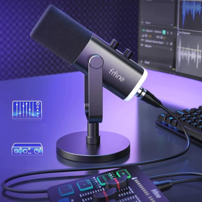 Kit de microphone USB de jeu en streaming, micro RVB à