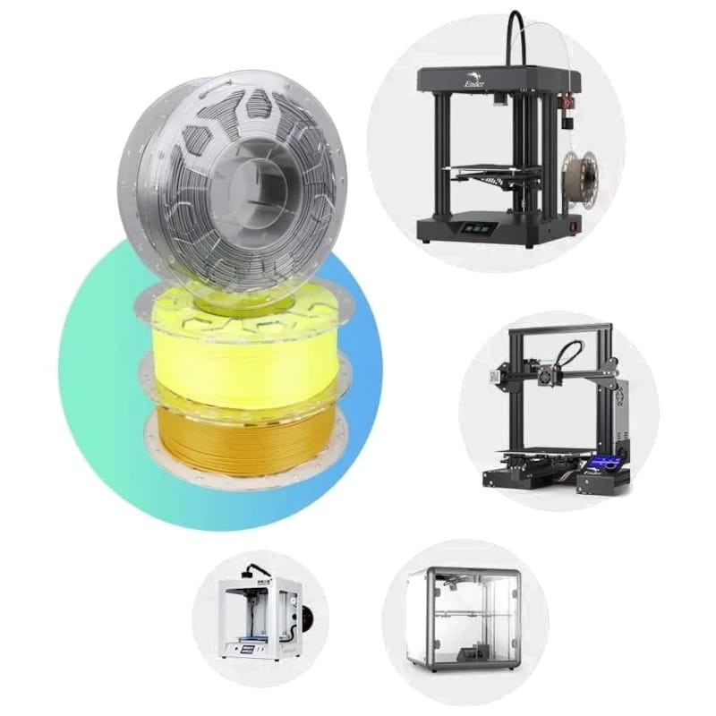 Filamento Creality3D 1Kg CR-PLA 1.75MM Gris - Ítem2