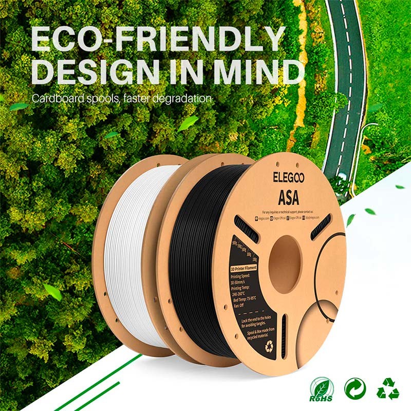 ELEGOO ASA Noir pour Imprimantes 3D FDM - Filament 1.75mm Bobine de 1kg - Ítem6