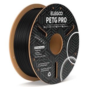 ELEGOO PETG Pro Negro para Impresoras 3D FDM - Filamento 1.75mm Bobina de 1kg