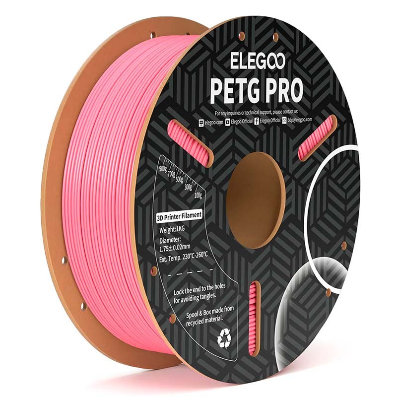 ELEGOO PETG Pro Rosa para Impressoras 3D FDM - Filamento 1.75mm Bobina de 1kg - Item
