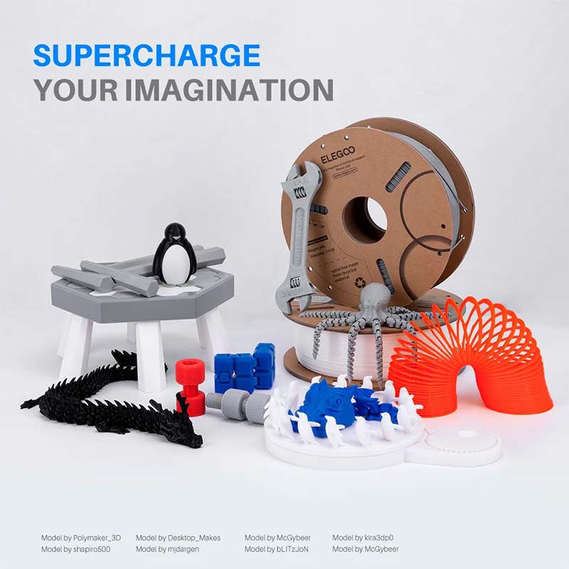 ELEGOO PLA Negro para Impresoras 3D FDM - Filamento 1.75mm Bobina de 1kg - Ítem6