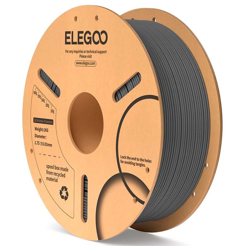 ELEGOO PLA Gris Espacial para Impresoras 3D FDM - Filamento 1.75mm Bobina de 1kg - Ítem