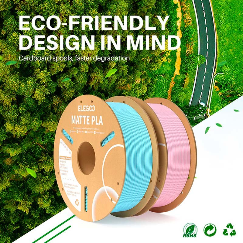 ELEGOO PLA MATTE Noir Mat pour Imprimantes 3D FDM - Filament 1.75mm Bobine de 1kg - Ítem5
