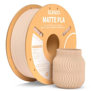 ELEGOO PLA MATTE Beige Mat pour Imprimantes 3D FDM - Filament 1.75mm Bobine de 1kg