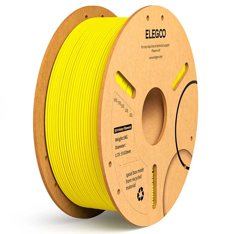 ELEGOO PLA Plus Amarelo para Impressoras 3D FDM - Filamento 1.75mm Bobina de 1kg - Item