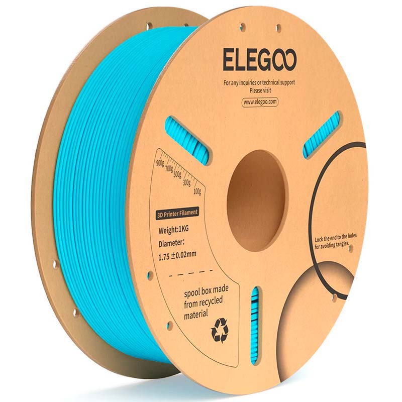 ELEGOO PLA Plus Azul Céu para Impressoras 3D FDM - Filamento 1.75mm Bobina de 1kg - Item