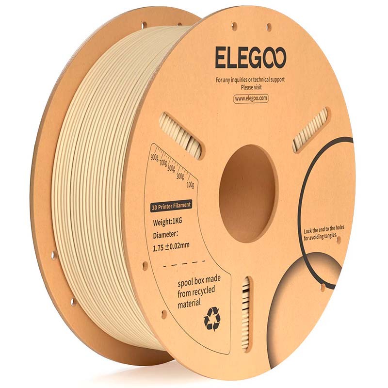 ELEGOO PLA Plus Bege para Impressoras 3D FDM - Filamento 1.75mm Bobina de 1kg - Item