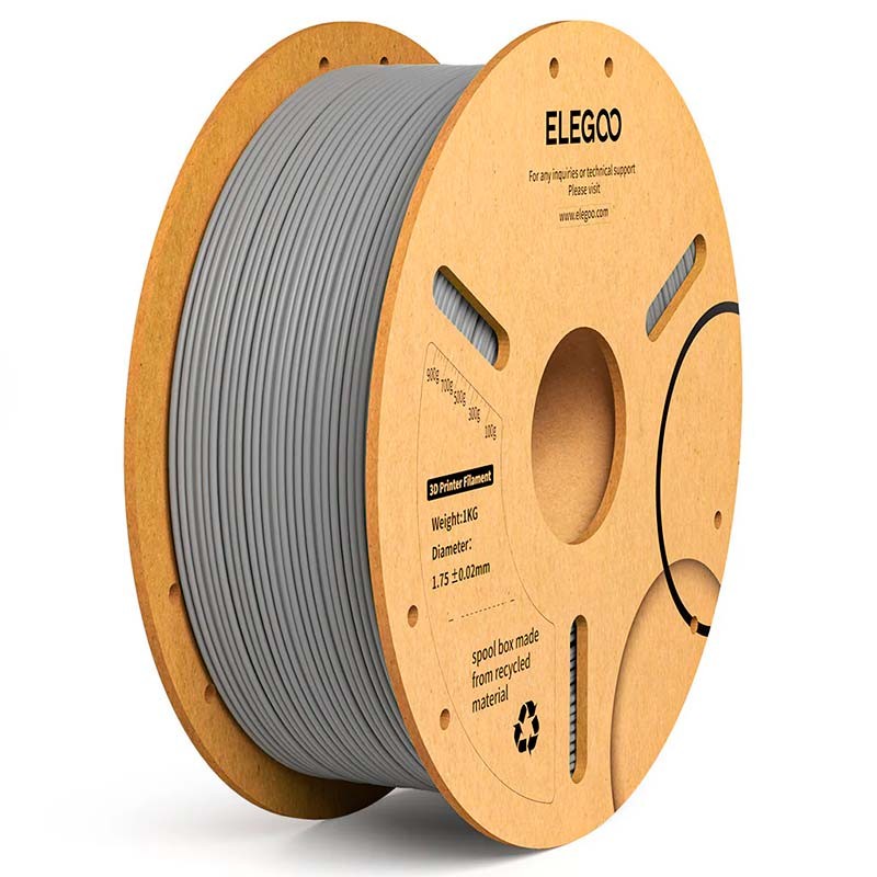 ELEGOO PLA Plus Gris para Impresoras 3D FDM - Filamento 1.75mm Bobina de 1kg - Ítem