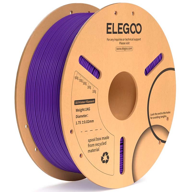 ELEGOO PLA Plus Roxo para Impressoras 3D FDM - Filamento 1.75mm Bobina de 1kg - Item