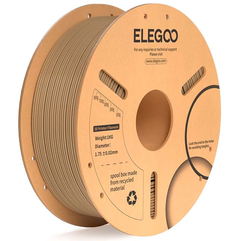 ELEGOO PLA Plus Madeira para Impressoras 3D FDM - Filamento 1.75mm Bobina de 1kg - Item