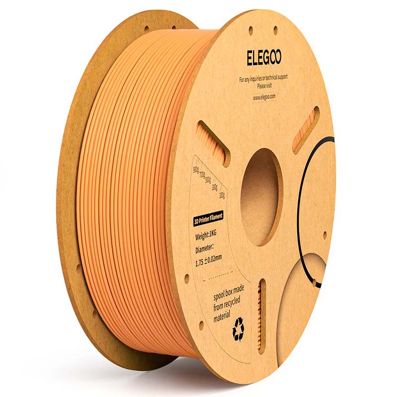 ELEGOO PLA Plus Laranja para Impressoras 3D FDM - Filamento 1.75mm Bobina de 1kg - Item