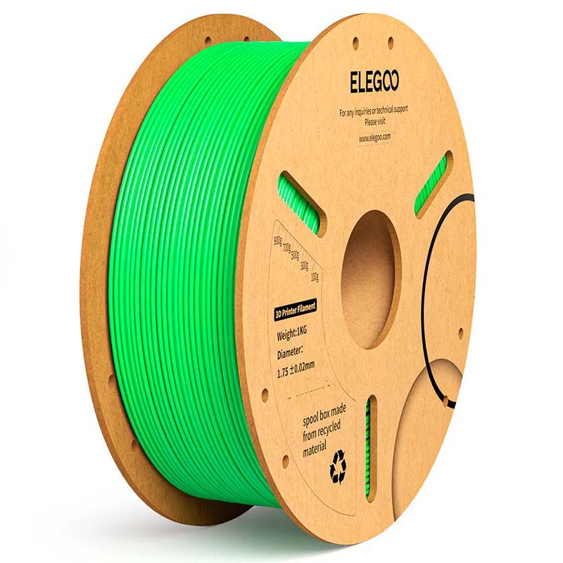 ELEGOO PLA Plus Verde para Impressoras 3D FDM - Filamento 1.75mm Bobina de 1kg - Item