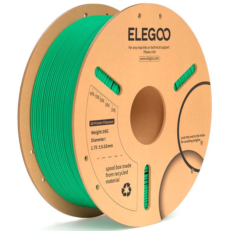 ELEGOO PLA Plus Verde Mar para Impressoras 3D FDM - Filamento 1.75mm Bobina de 1kg - Item