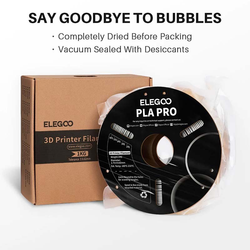 ELEGOO PLA PRO Noir pour Imprimantes 3D FDM - Filament 1.75mm Bobine de 1kg - Ítem5