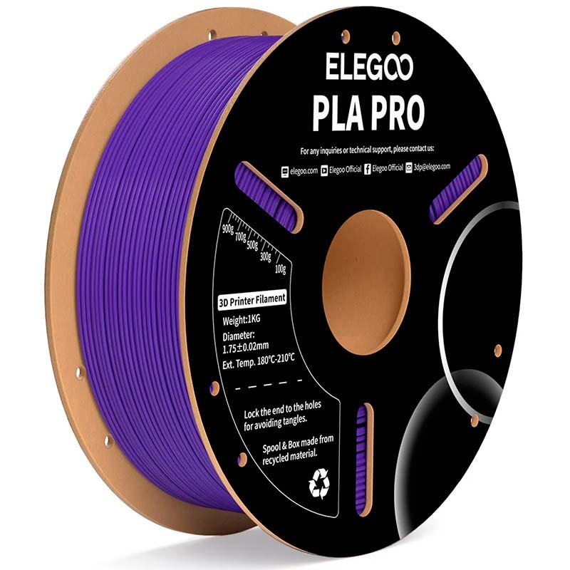 ELEGOO PLA PRO Violet pour Imprimantes 3D FDM - Filament 1.75mm Bobine de 1kg - Ítem