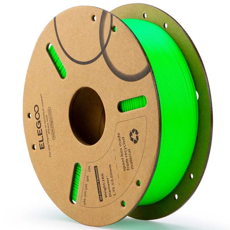 ELEGOO PLA Verde para Impresoras 3D FDM - Filamento 1.75mm Bobina de 1kg - Ítem