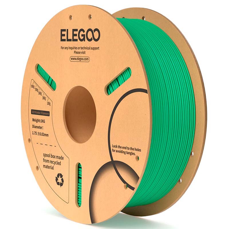 ELEGOO PLA Verde Mar para Impresoras 3D FDM - Filamento 1.75mm Bobina de 1kg - Ítem