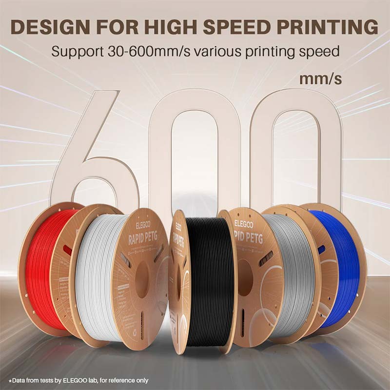 ELEGOO Rapid PETG Transparente para Impresoras 3D FDM - Filamento 1.75mm Bobina de 1kg - Ítem1