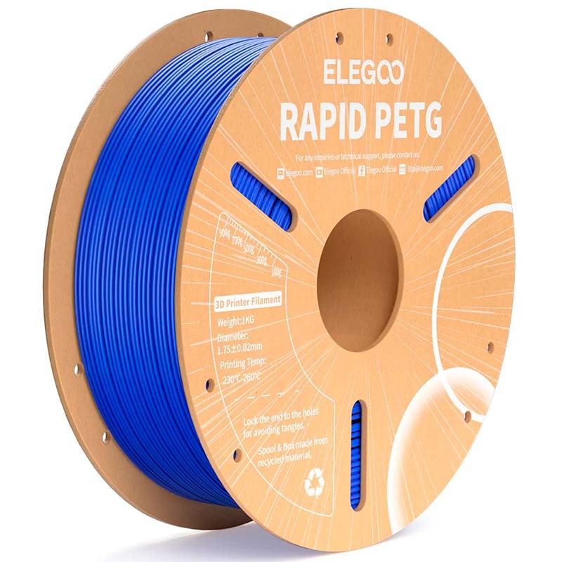 ELEGOO Rapid PETG Azul para Impresoras 3D FDM - Filamento 1.75mm Bobina de 1kg - Ítem
