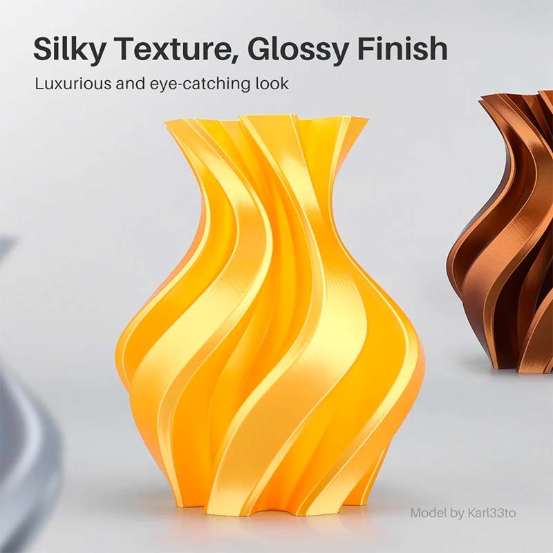 ELEGOO Silk PLA Azul+Roxo Sedoso para Impressoras 3D FDM - Filamento 1.75mm Bobina de 1kg - Item1