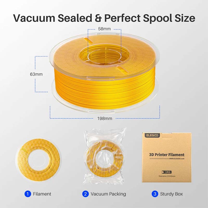 ELEGOO Silk PLA Azul+Roxo Sedoso para Impressoras 3D FDM - Filamento 1.75mm Bobina de 1kg - Item4